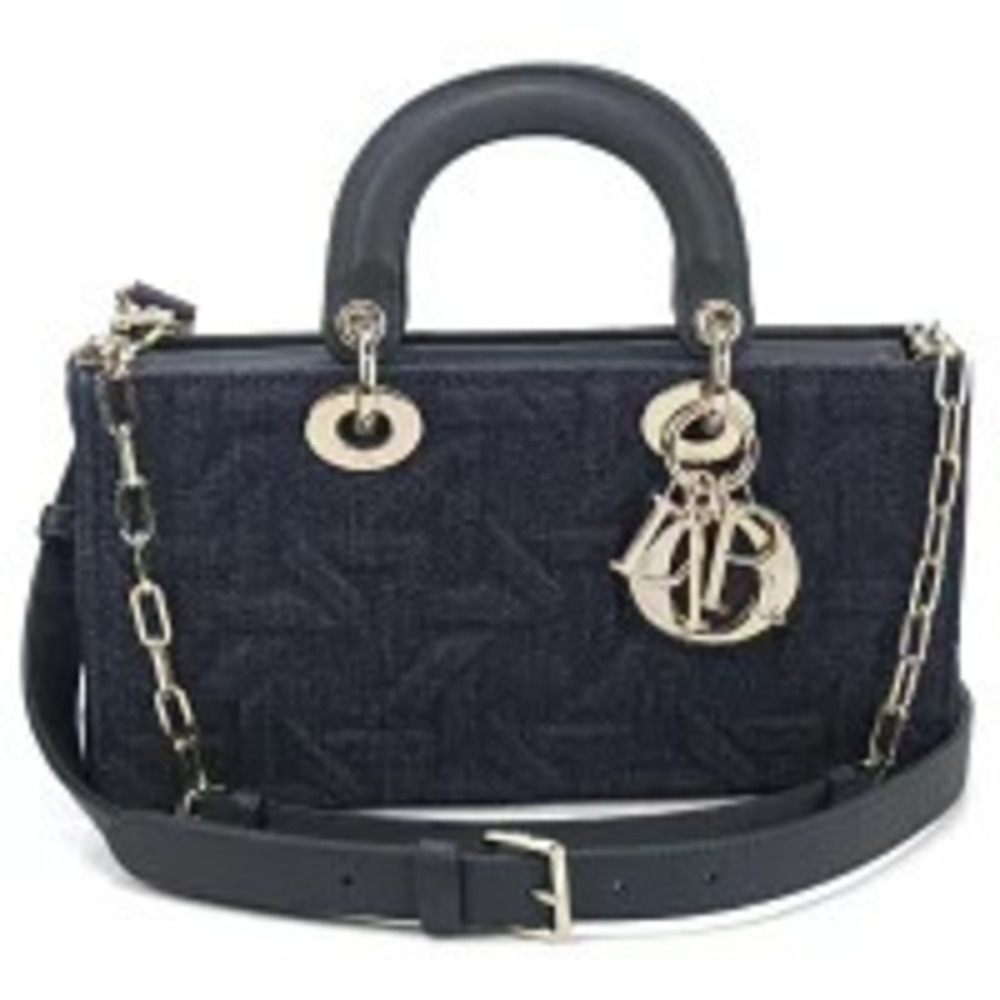Christian Dior Handbag Lady D Joy Navy Blue Bag